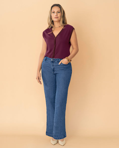 Jean bota ancha esencial para mujer#color_052-azul-medio
