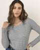 Camiseta manga larga estampada para mujer#color_034-rayas