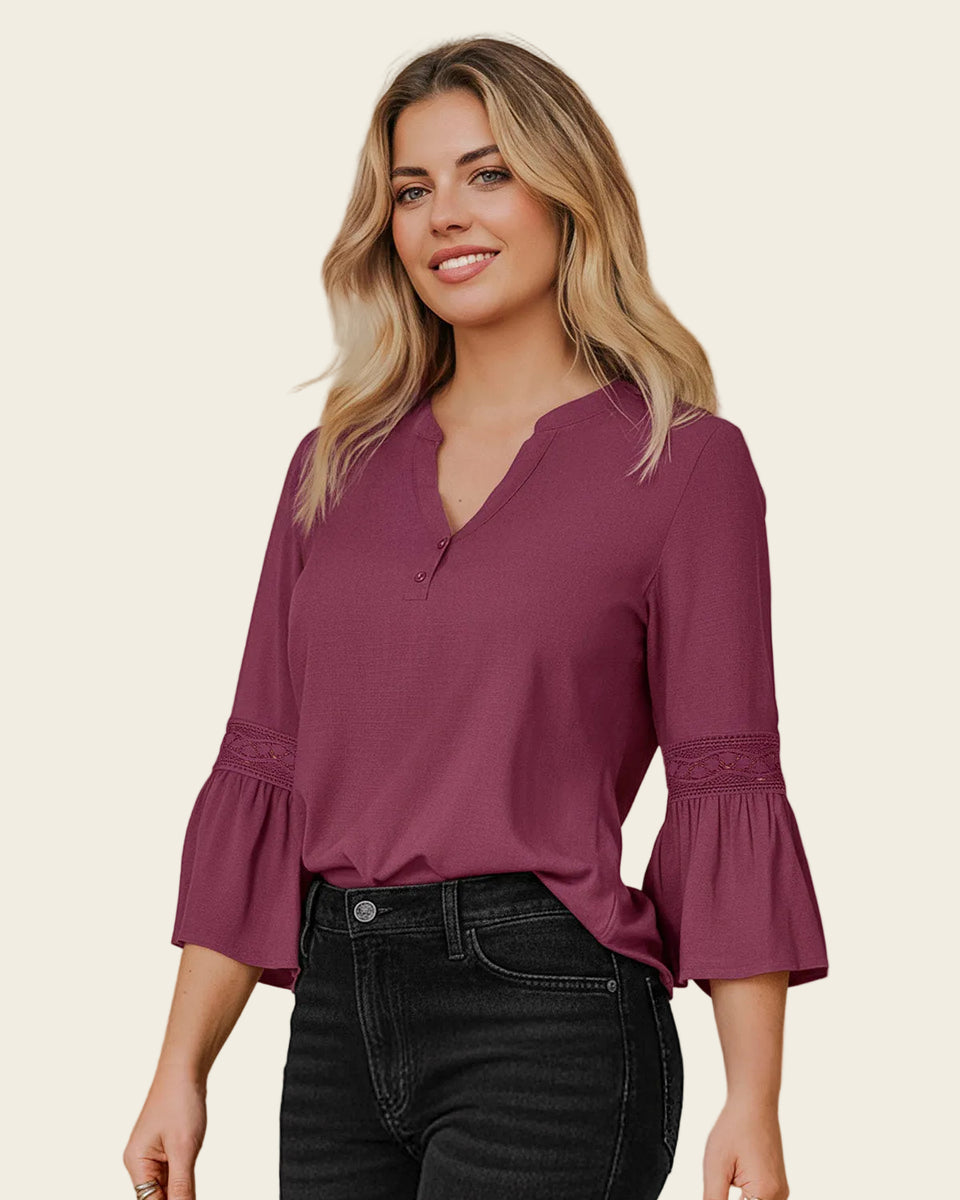 Blusa con volumen en mangas