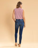 Blusa manga sisa con recogido en frente y botones  funcionales#color_180-palo-rosa