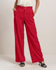 Pantalón tiro alto con prenses en frente y bolsillos funcionales#color_302-rojo