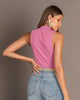 Camiseta básica cuello alto manga sisa#color_301-rosado