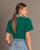 Camiseta básica manga corta con cuello redondo#color_601-verde