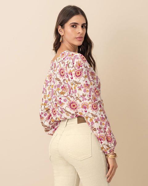 Blusa manga larga estampada para mujer#color_105-estampado