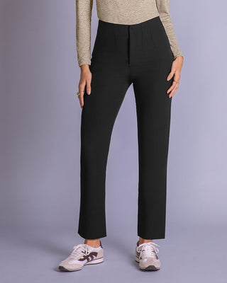 Pantalón bota recta silueta ajustada#color_700-negro