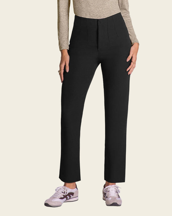 Pantalón bota recta silueta ajustada#color_700-negro