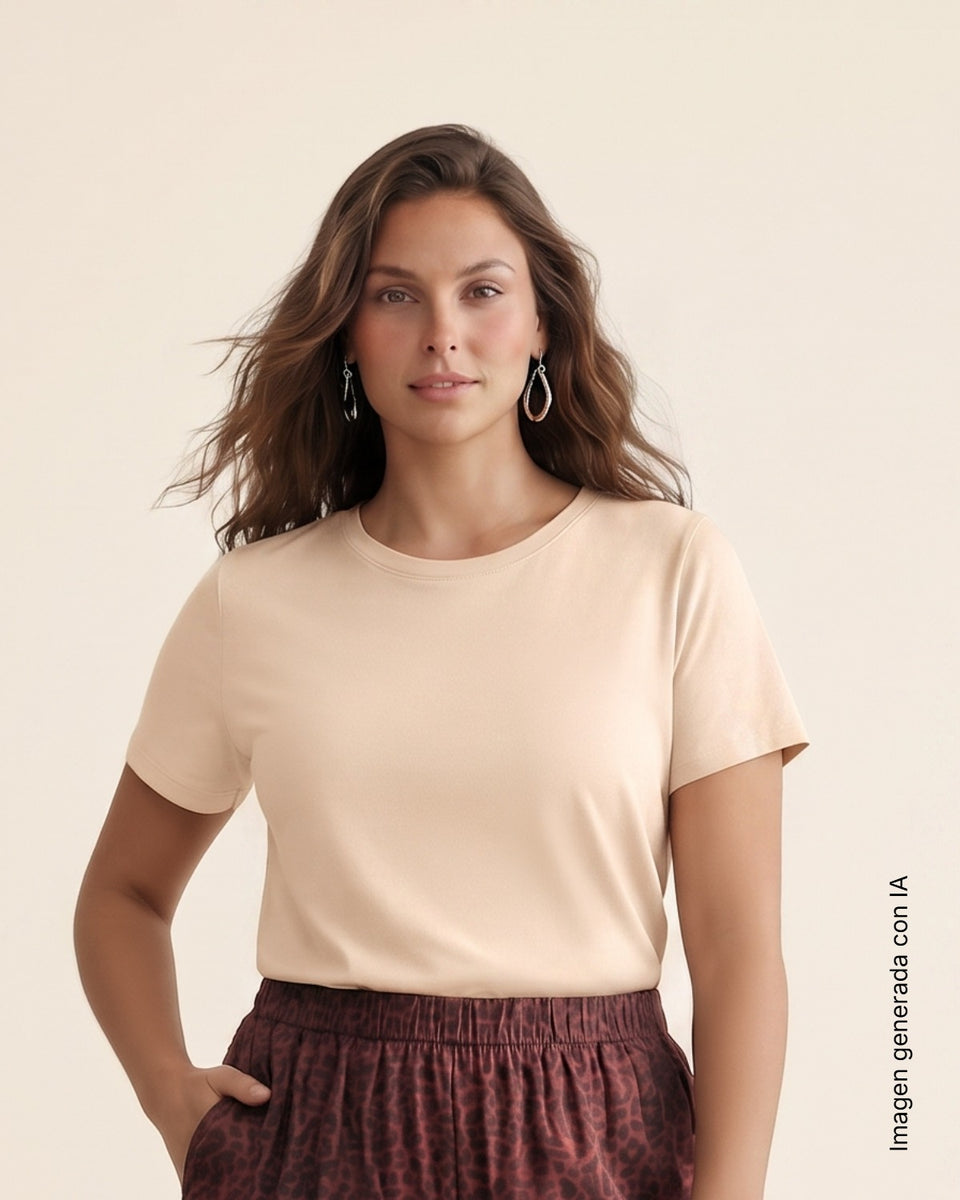 Camiseta cuello redondo básica