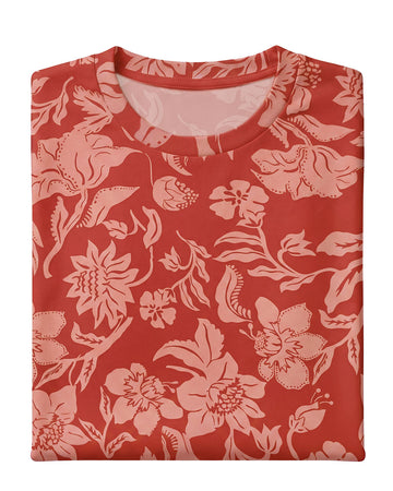 Camiseta manga corta estampada con doblez en manga#color_b86-bot-nico