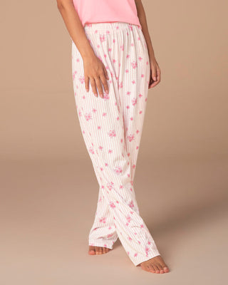 Pantalón largo estampado con elástico en cintura#color_040-rayas