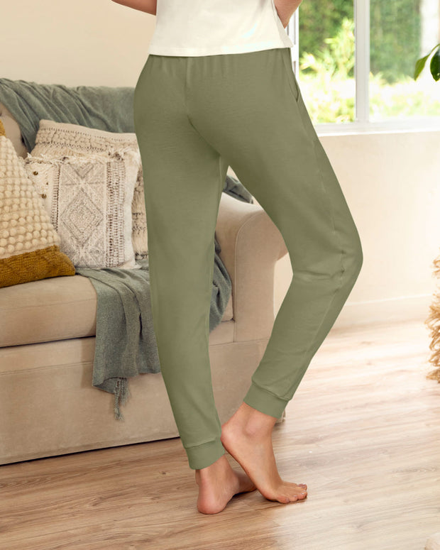 Pantalon tipo jogger con bolsillos funcionales y borde en rib#color_601-verde