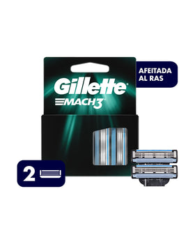 Gillette mach3 repuestos x2 unidades#color_001-negro