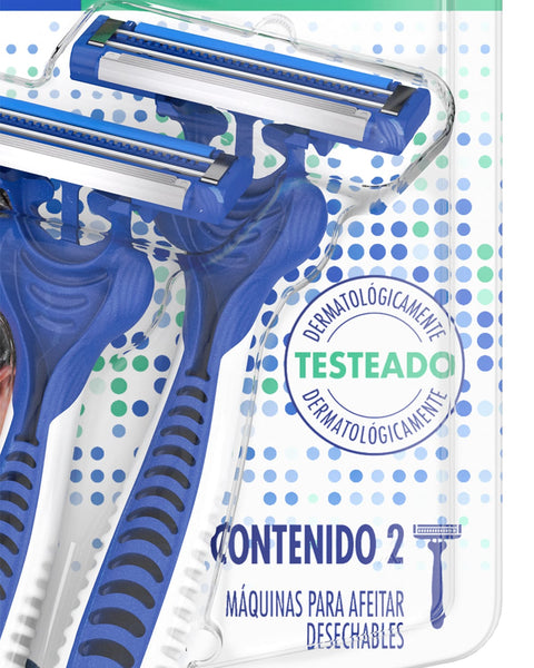 Gillette dermoprotección, afeitadora desechable x2 unidades que protege de la irritación#color_001-azul