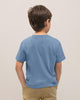 Camiseta manga corta cuello redondo con estampado frontal#color_408-azul-medio