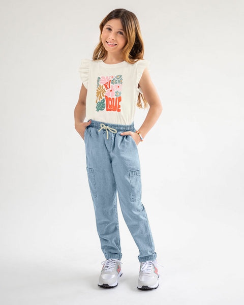 Camiseta estampada manga corta infantil#color_038-marfil