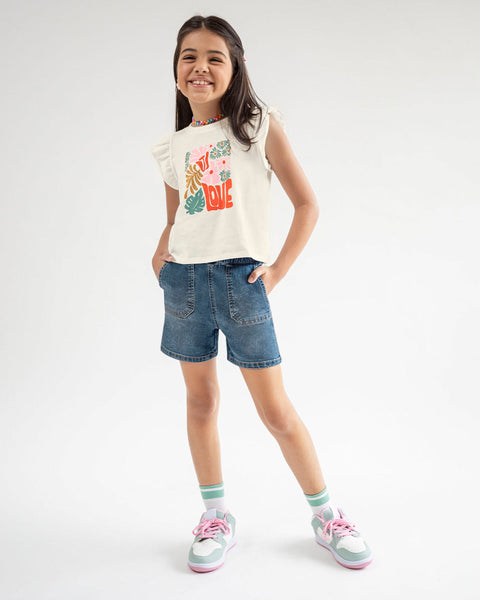 Camiseta estampada manga corta infantil#color_038-marfil