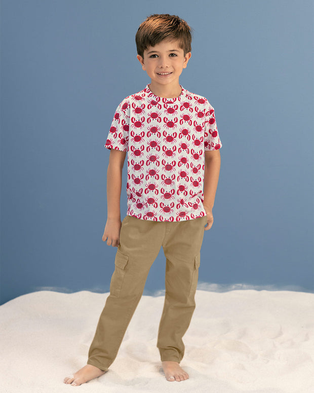 Camiseta manga corta para niño#color_030-rojo-estampado