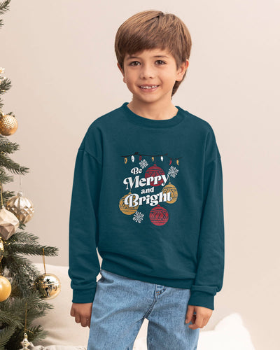 Camiseta manga larga infantil con estampado navideño#color_063-verde-botella