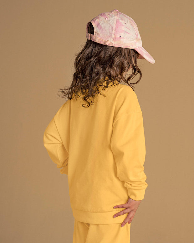 Camiseta manga larga  con cuello redondo y hombro caído#color_107-amarillo