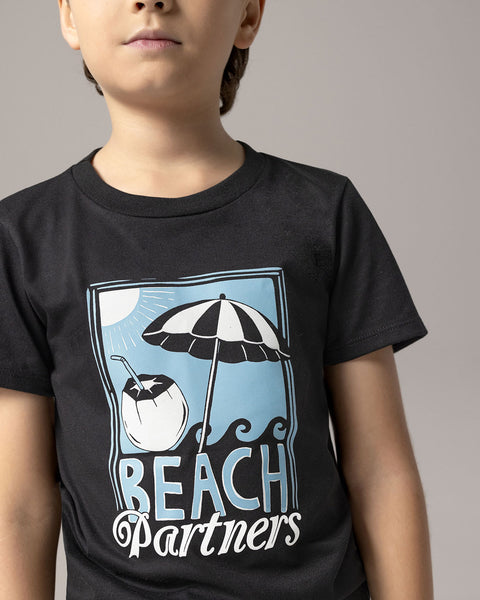 Camiseta manga corta infantil con estampado en frente#color_092-gris