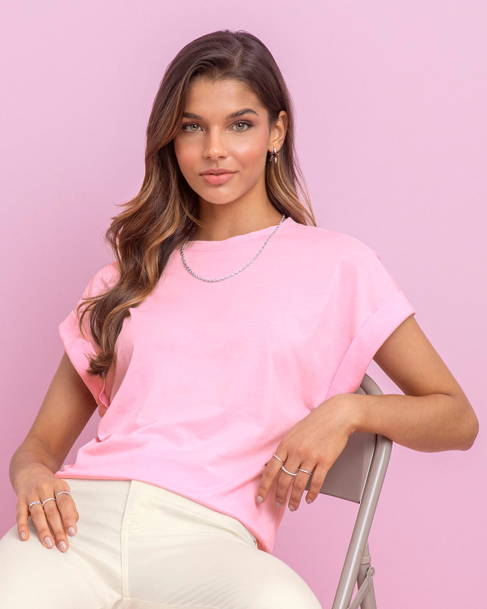 Camiseta con cuello redondo