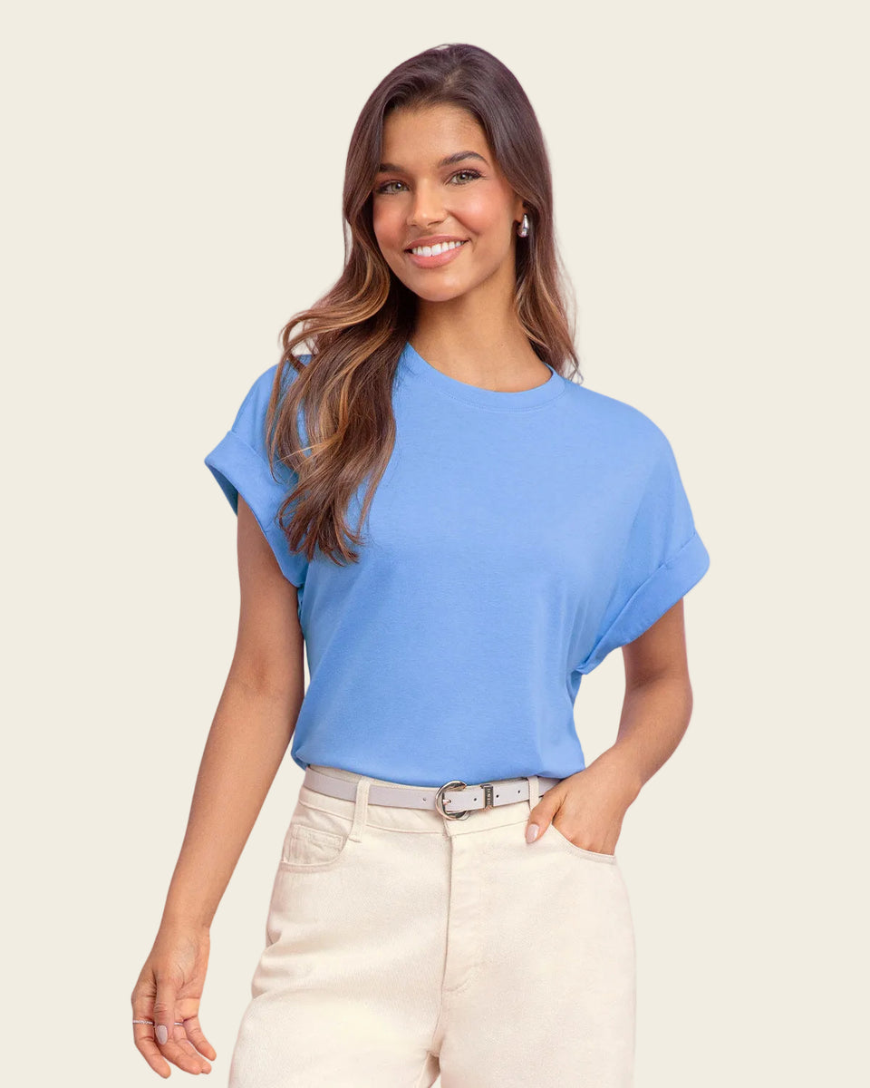 Camiseta con cuello redondo