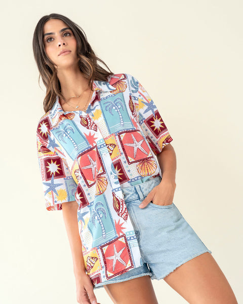 Blusa oversized manga corta#color_077-estampado-marino