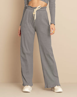 Pantalón largo con cordón en cintura#color_248-gris