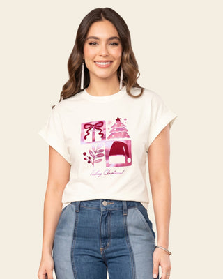 Camiseta con estampado localizado en el frente#color_c35-rojo