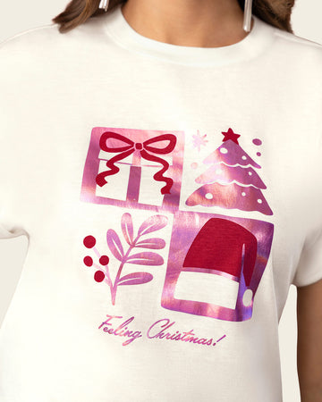 Camiseta con estampado localizado en el frente#color_806-marfil