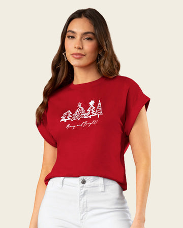 Camiseta con estampado localizado en el frente#color_c68-rosado