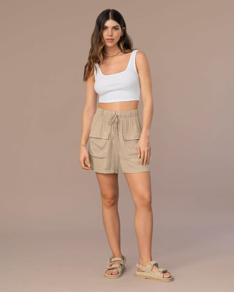 Shorts tipo cargo#color_084-arena-claro