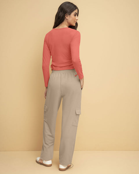 Camiseta manga larga con cordones ajustables#color_279-coral