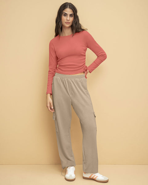 Camiseta manga larga con cordones ajustables#color_279-coral