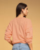 Camiseta  manga  larga cuello redondo con detalle triangular en rib#color_170-mandarina