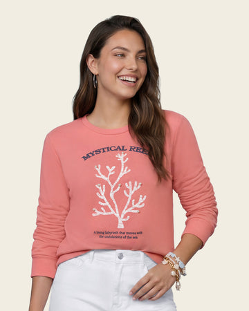 Camiseta manga larga cuello redondo con detalle bordado en frente#color_c53-rosado
