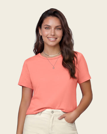 Camiseta manga corta con aplique en el cuello#color_c53-rosado