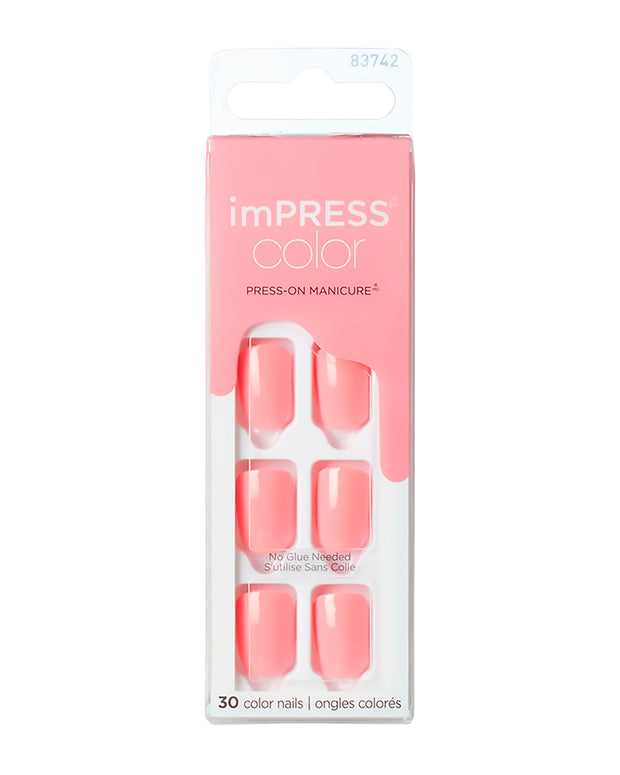 Uñas postizas Kiss Impress Color#color_313-rosado