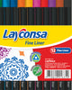 Marcadores fine liner layconsa triangular estuche x 12#color_000-surtido-marcadores
