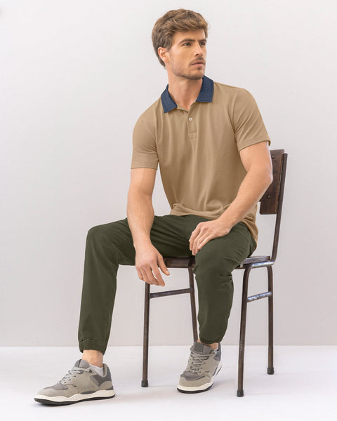 Jogger en drill para hombre#color_605-verde