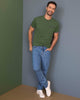Camiseta manga corta con mangas tejidas#color_611-verde