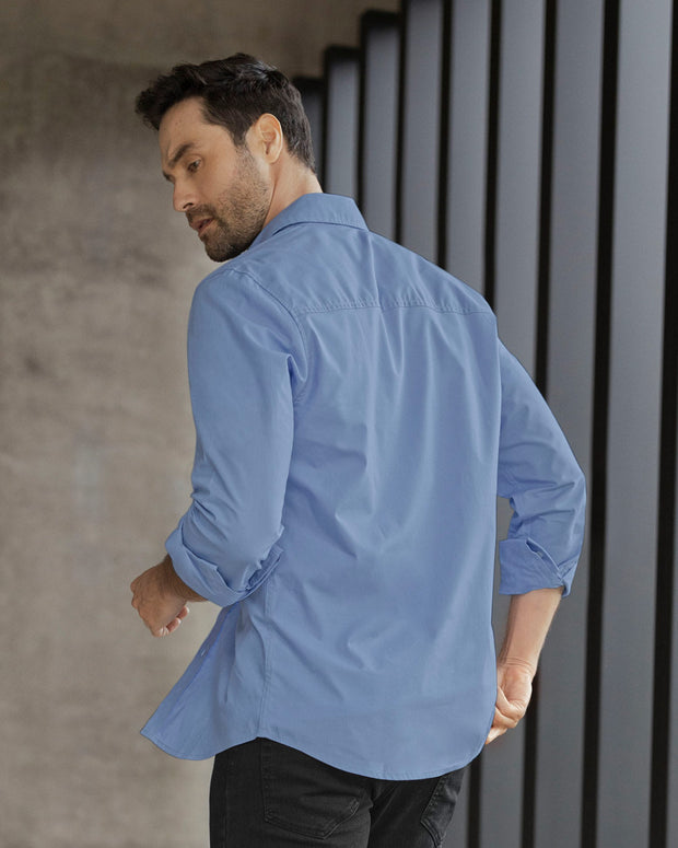 Camisa manga larga para hombre#color_196-azul