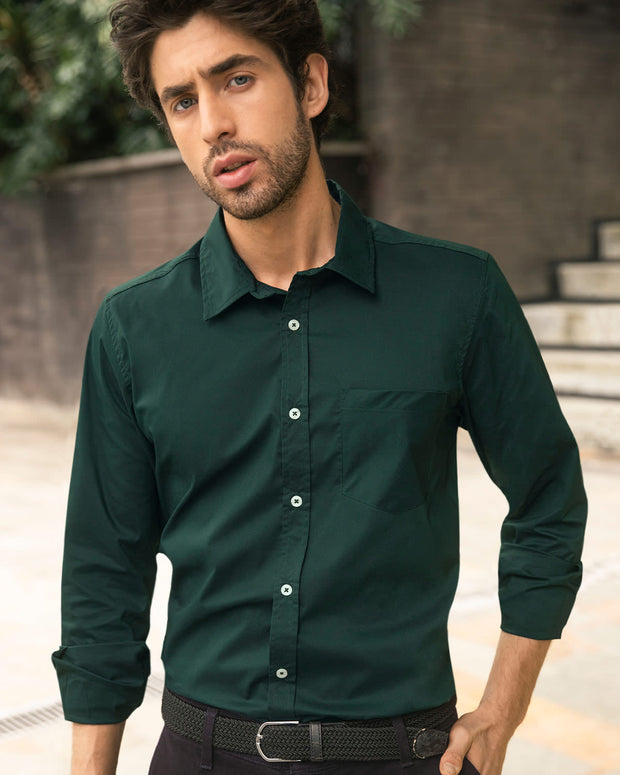 Camisa manga larga para hombre#color_636-verde