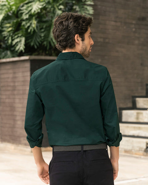 Camisa manga larga para hombre#color_636-verde