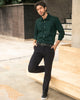 Camisa manga larga para hombre#color_636-verde