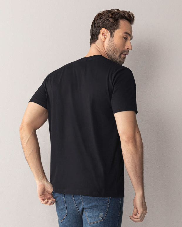 Camiseta manga corta con logo bordado en frente#color_700-negro
