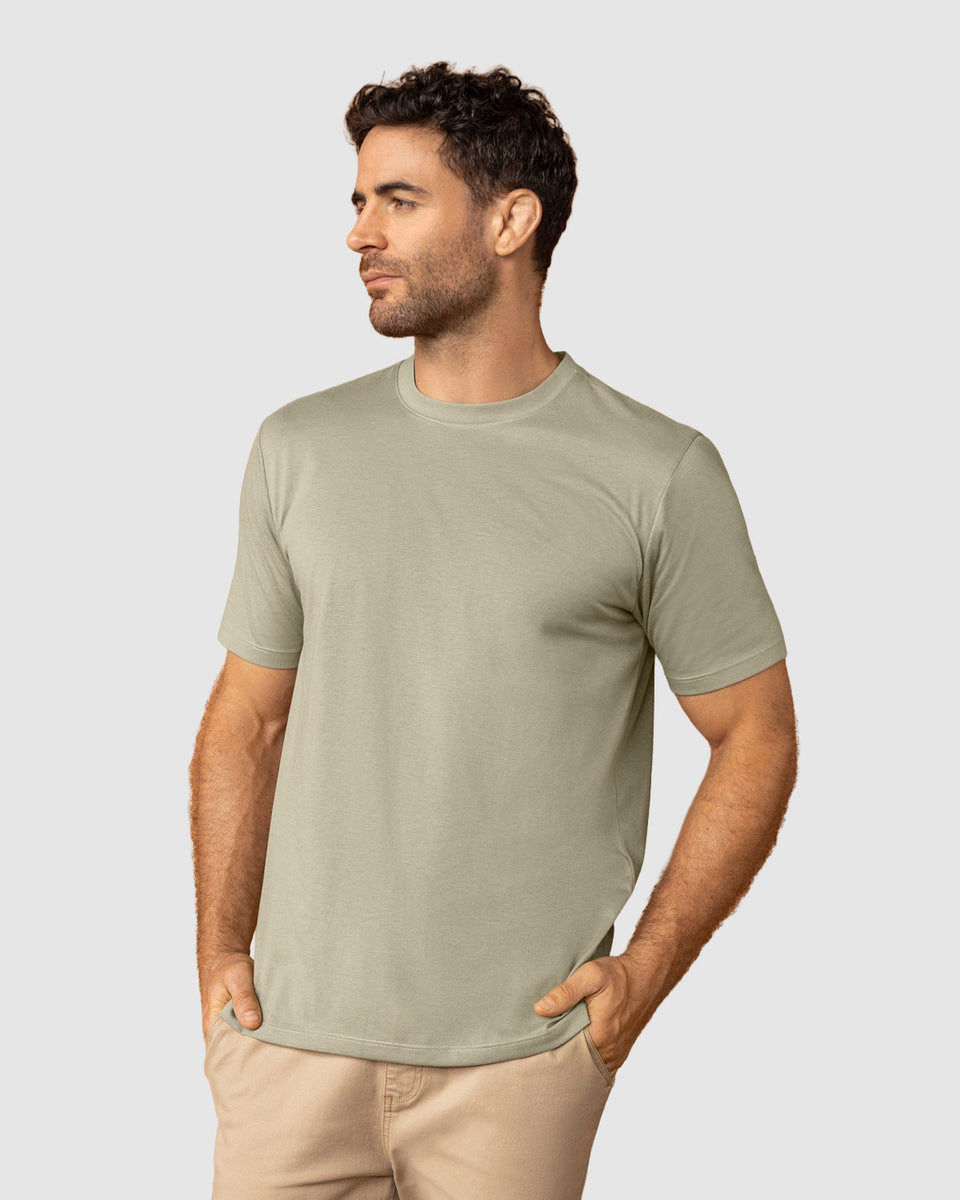 Camiseta manga corta con logo bordado en frente