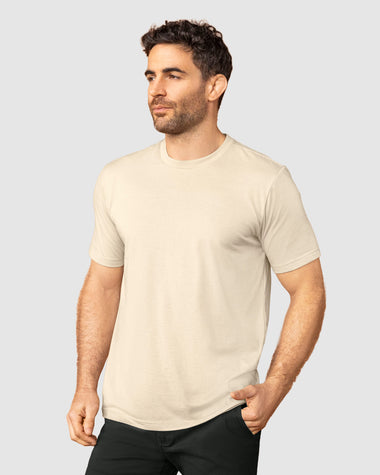 Camiseta manga corta con logo bordado en frente#color_c76-arena-claro