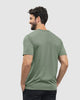 Camiseta manga corta con estampado localizado y cuello redondo#color_198-verde-medio