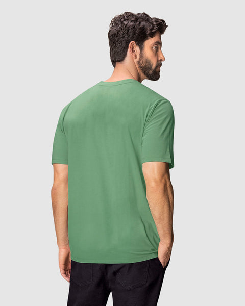 Camiseta manga corta con estampado localizado y cuello redondo#color_601-verde-manzana