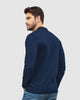 Camiseta tipo polo manga larga con bordado en frente#color_535-azul